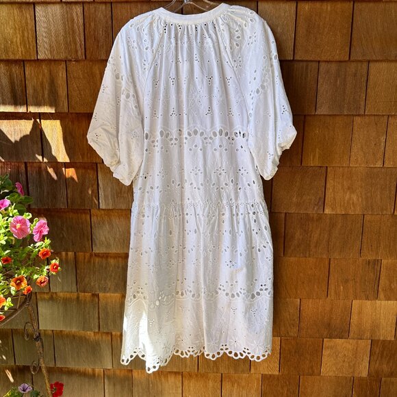 NWT Anthropologie Tallulah White Eyelet Button Front Dress in Women's X-Large - Picture 9 of 15